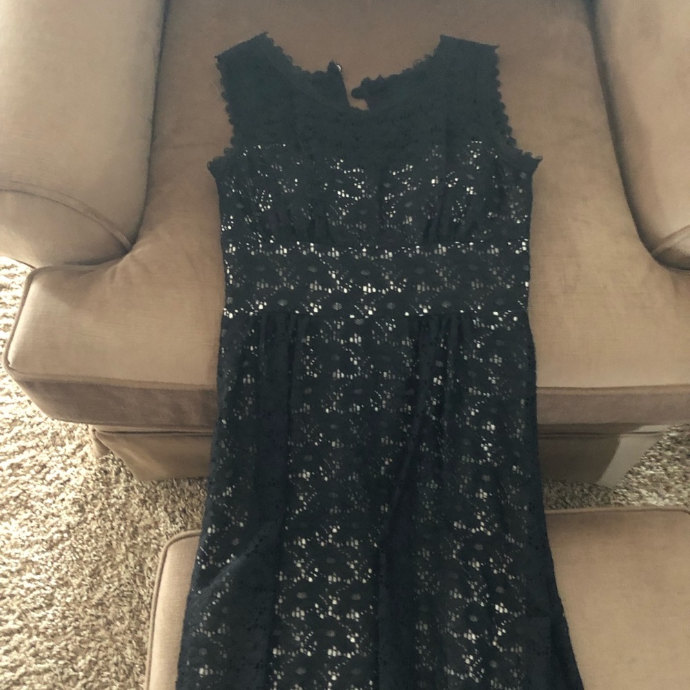 Black laced mini